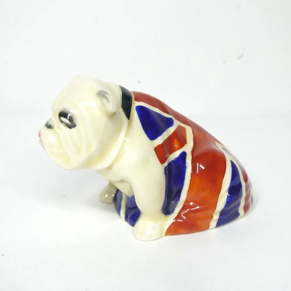 British Flag Union Jack Bulldog Figurine Royal Doulton Vintage 2.25